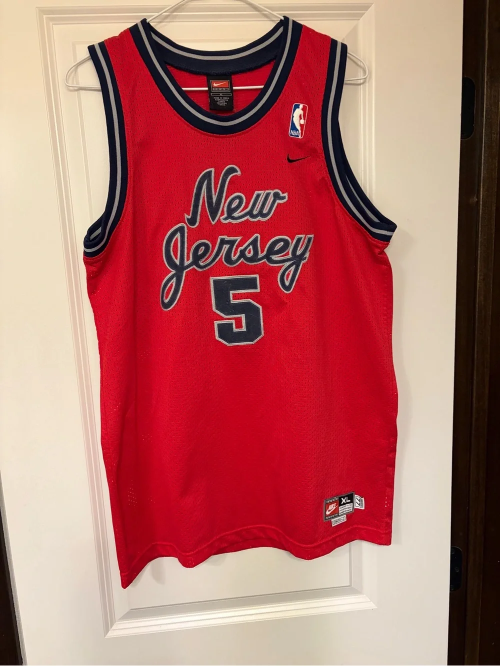 Vintage YOUTH New Jersey nets Jason Kidd #5 Basketball Jersey